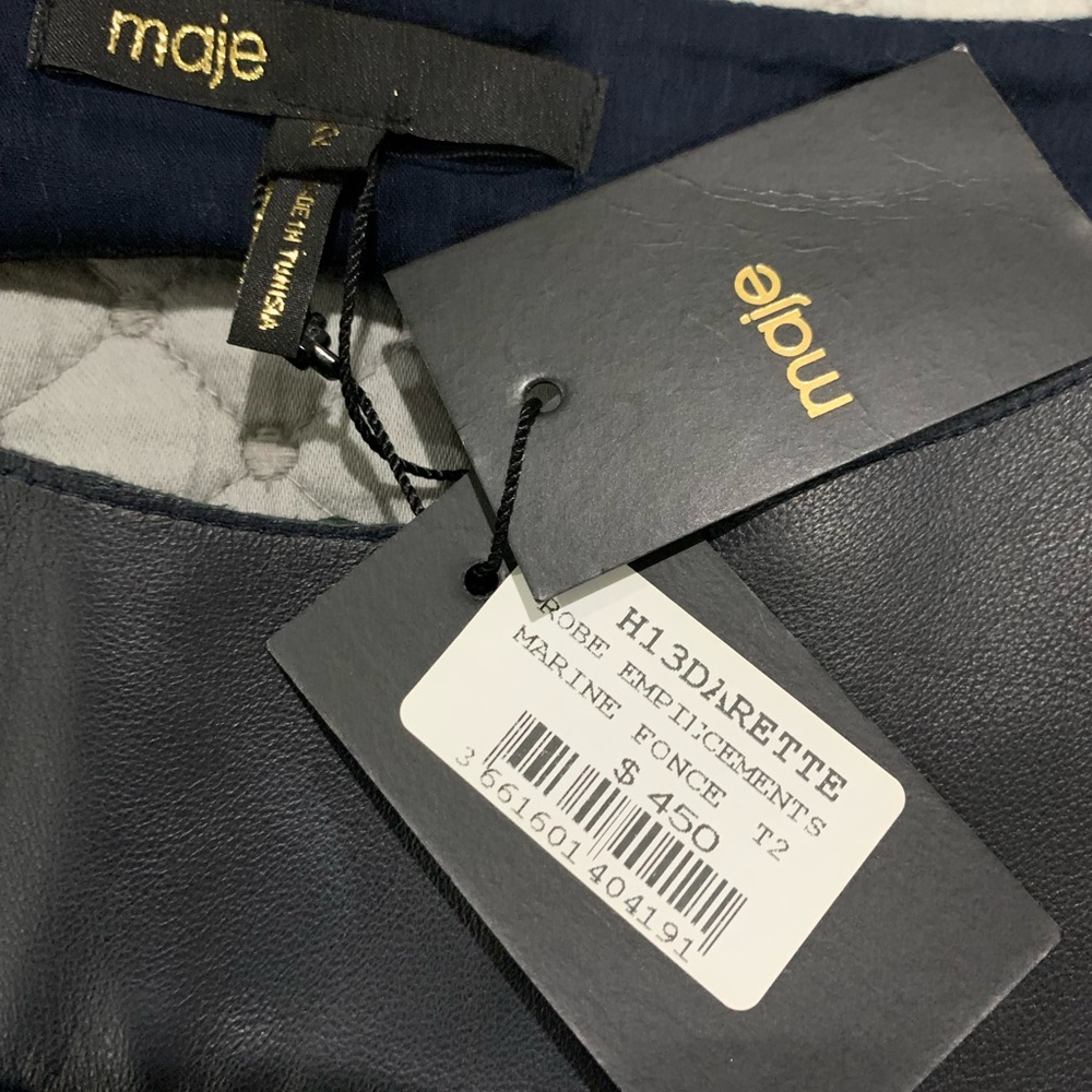 NWT Maje dress size 2 French 4-6 US. Beautiful but too big for me. Never worn. - Picture 5 of 12